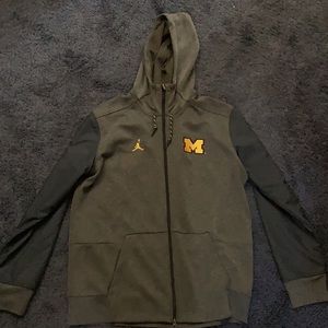 Michigan Air Jordan zip up jacket